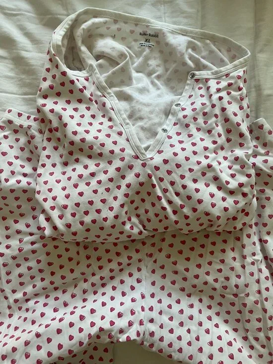 Roller Rabbits Hearts Pyjamas XL - Picture 2 of 4